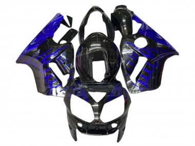 Affordable 2002-2006 Kawasaki ZX12R Motorcycle Fairings - Glossy Black Blue Flame Australia
