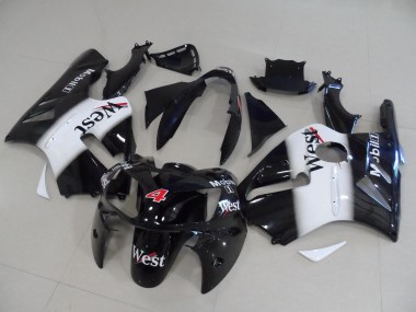 Affordable 2002-2006 Kawasaki ZX12R Motorcycle Fairings - Glossy Black White Red West Mobil 4 Australia