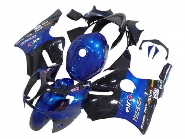 Affordable 2002-2006 Kawasaki ZX12R Motorcycle Fairings - Blue Glossy Black Elf Bridgestone Australia