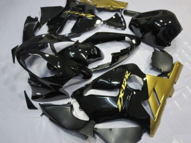 Affordable 2002-2006 Kawasaki ZX12R Motorcycle Fairings - Glossy Black Gold Australia
