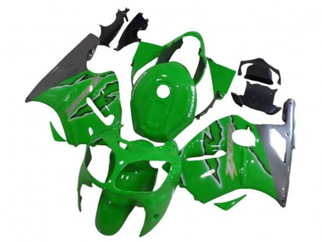 2002-2006 Kawasaki ZX12R Motorcycle Fairings - Green Silver Australia