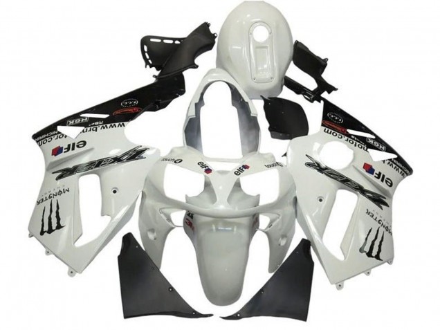 2002-2006 Kawasaki ZX12R Motorcycle Fairings - Pearl White Black Elf Monster Australia