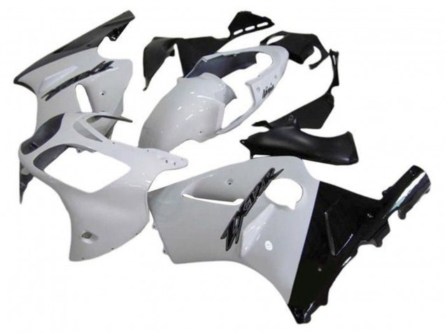 2002-2006 Kawasaki ZX12R Motorcycle Fairings - White Glossy Black Australia