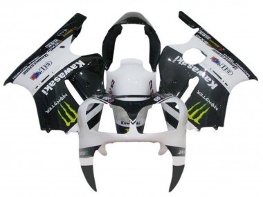 Affordable 2002-2006 Kawasaki ZX12R Motorcycle Fairings - White Black Yellow Monster Australia