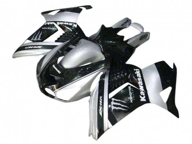 2006-2011 Kawasaki ZX14R ZZR1400 Motorcycle Fairings - Silver Black Monster Australia