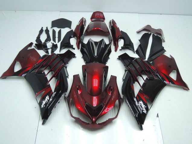 2012-2024 Kawasaki ZX14R ZZR1400 Motorcycle Fairing - Red Glossy Black White Ninja Australia