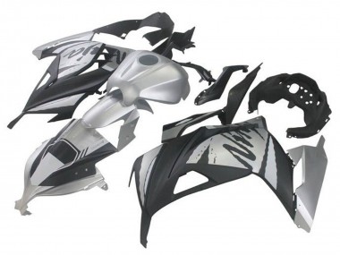 Affordable 2013-2017 Kawasaki EX300 Motorcycle Fairings - Silver Black Australia