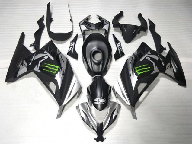 2013-2024 Kawasaki EX300 Motorcycle Fairings - Matte Black Silver Green Monster Australia