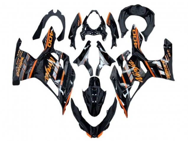 2018-2024 Kawasaki Ninja 400 Motorcycle Fairings - Glossy Black Orange Grey Australia