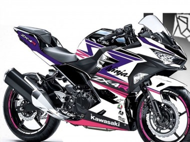 Affordable 2018-2024 Kawasaki Ninja 400 Motorcycle Fairings - White Purple Pink Australia