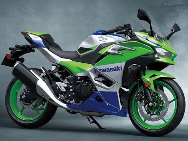 2024-2025 Kawasaki Ninja 500 EX500R Motorcycle Fairings - Silver Green Blue Australia