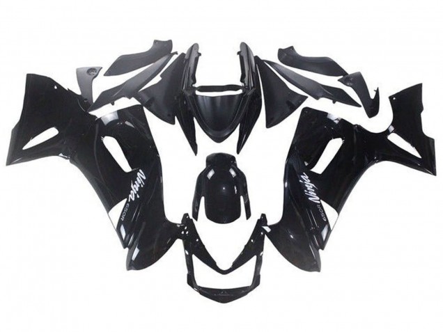 2006-2008 Kawasaki Ninja 650 EX650 Motorcycle Fairings - Glossy Black White Ninja 650R Australia