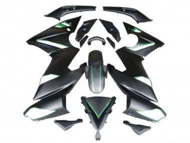 Affordable 2009-2011 Kawasaki Ninja 650 EX650 Motorcycle Fairings - Matte Black Green Stripe Australia