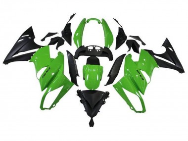 Affordable 2009-2011 Kawasaki Ninja 650 EX650 Motorcycle Fairings - Green Matte Black Australia
