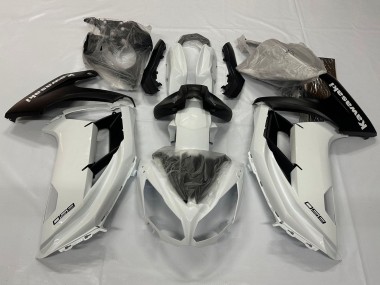 Affordable 2012-2016 Kawasaki Ninja 650 EX650 Motorcycle Fairings - Pearl White Matte Black Australia