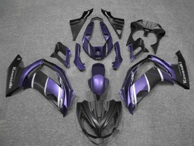 Affordable 2012-2016 Kawasaki Ninja 650 EX650 Motorcycle Fairings - Purple Silver Matte Black Australia