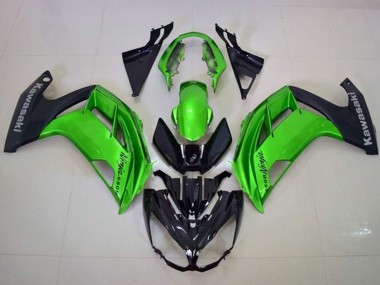 Affordable 2012-2016 Kawasaki Ninja 650 EX650 Motorcycle Fairings - Green Matte Black Australia