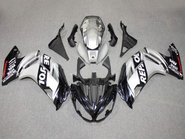 Affordable 2012-2016 Kawasaki Ninja 650 EX650 Motorcycle Fairings - Silver Black Repsol Australia