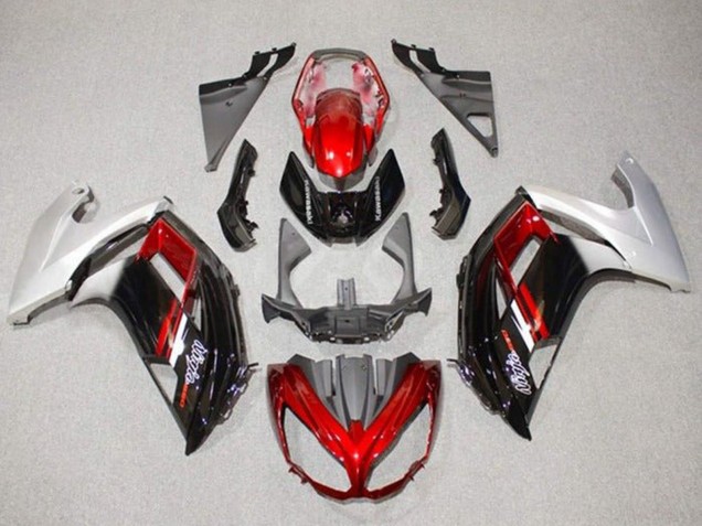 2012-2016 Kawasaki Ninja 650 EX650 Motorcycle Fairings - Silver Red Glossy Black Australia