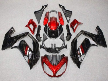 Affordable 2012-2016 Kawasaki Ninja 650 EX650 Motorcycle Fairings - Red Glossy Black Australia