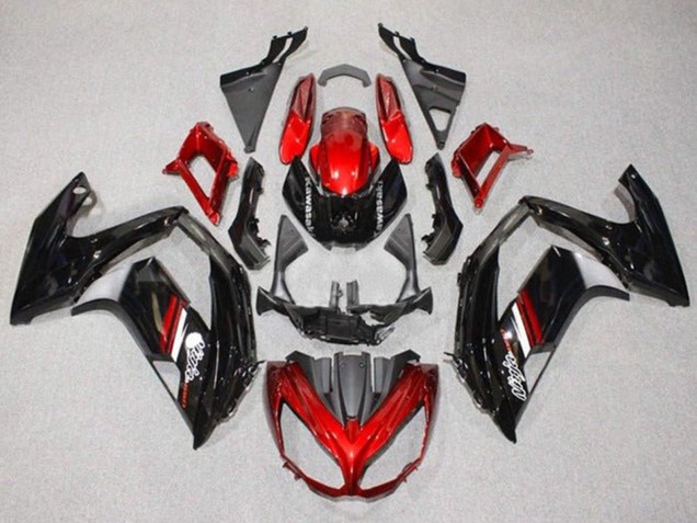 2012-2016 Kawasaki Ninja 650 EX650 Motorcycle Fairings - Red Glossy Black Australia