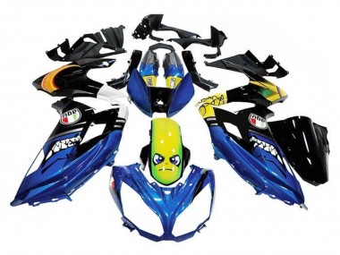 Affordable 2012-2016 Kawasaki Ninja 650 EX650 Motorcycle Fairings - Blue Yellow Shark Australia