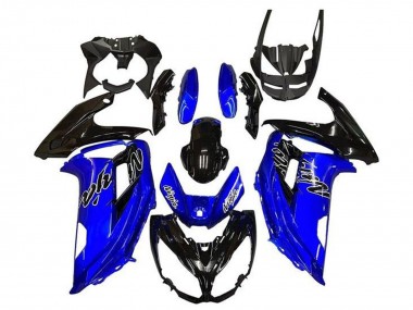 Affordable 2012-2016 Kawasaki Ninja 650 EX650 Motorcycle Fairings - Blue Glossy Black Australia