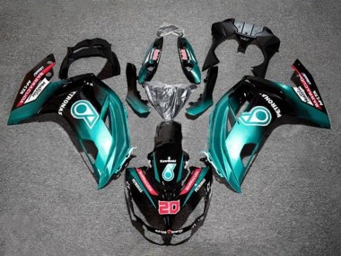 Affordable 2012-2016 Kawasaki Ninja 650 EX650 Motorcycle Fairings - Blue Glossy Black Petronas Australia
