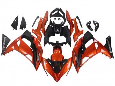 Affordable 2017-2019 Kawasaki Ninja 650 EX650 Motorcycle Fairings - Orange Matte Black Australia