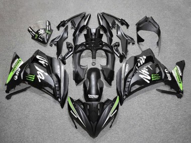Affordable 2017-2019 Kawasaki Ninja 650 EX650 Motorcycle Fairings - Matte Black Green White Monster Australia
