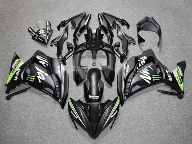 2017-2019 Kawasaki Ninja 650 EX650 Motorcycle Fairings - Matte Black Green White Monster Australia