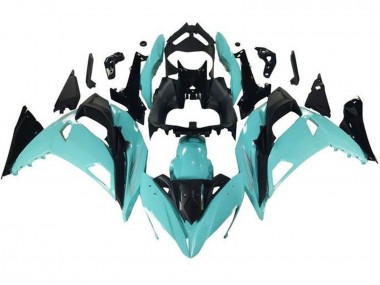 Affordable 2017-2019 Kawasaki Ninja 650 EX650 Motorcycle Fairings - Light Blue Black Australia