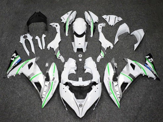 2017-2019 Kawasaki Ninja 650 EX650 Motorcycle Fairings - White Silver Green Blue Australia