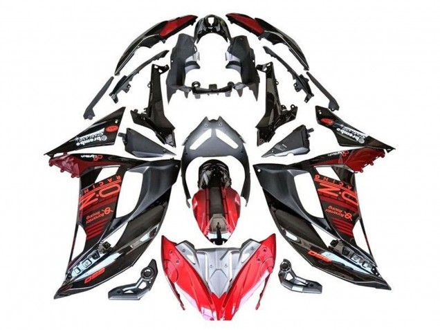 2017-2019 Kawasaki Ninja 650 EX650 Motorcycle Fairings - Red Black Silver Australia