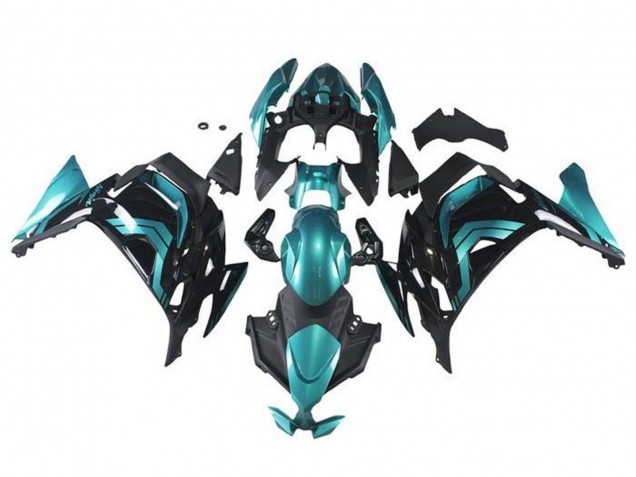 2020-2024 Kawasaki Ninja 650 EX650 Motorcycle Fairings - Teal Blue Black Australia