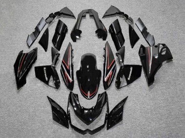 Affordable 2010-2013 Kawasaki Z1000 Motorcycle Fairings - Glossy Black Red Stripe Australia