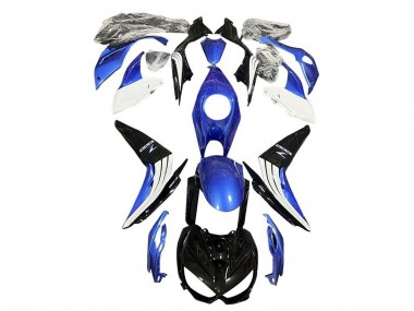 Affordable 2014-2019 Kawasaki Z1000 Motorcycle Fairings - Blue White Glossy Black Australia