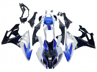 Affordable 2009-2014 BMW S1000RR Motorcycle Fairings - White Blue Glossy Black HP Australia