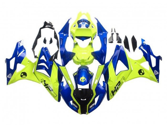2009-2014 BMW S1000RR Motorcycle Fairings - Blue Yellow HP Australia