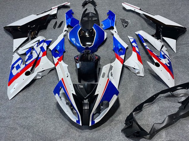 2009-2014 BMW S1000RR Motorcycle Fairings - White Red Blue Glossy Black Tyco Australia