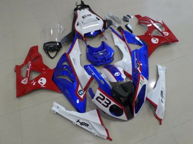 Affordable 2009-2014 BMW S1000RR Motorcycle Fairings - White Red Blue HP Australia
