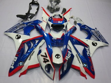 Affordable 2009-2014 BMW S1000RR Motorcycle Fairings - White Red Blue GoldBet Australia