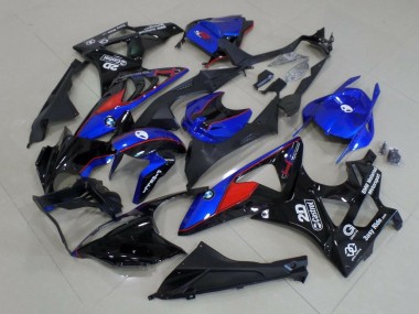 Affordable 2015-2016 BMW S1000RR Motorcycle Fairings - Blue Red Glossy Black Castrol Australia