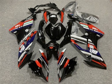 Affordable 2015-2016 BMW S1000RR Motorcycle Fairings - White Red Blue Glossy Black Stripe Australia