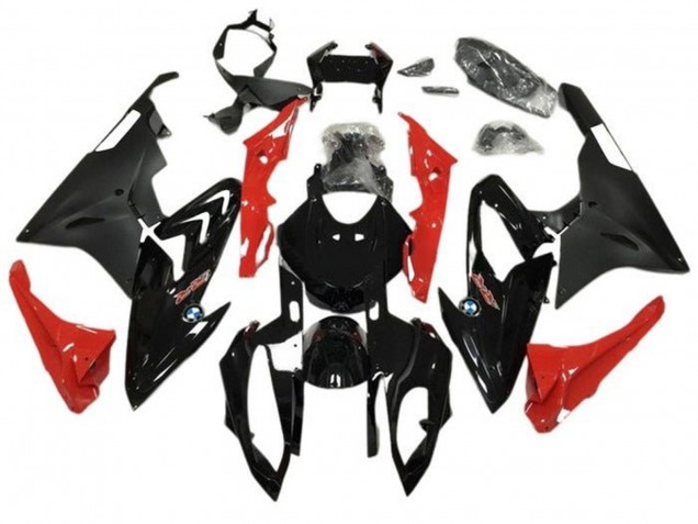2015-2016 BMW S1000RR Motorcycle Fairings - Glossy Black Matte Black Red Australia