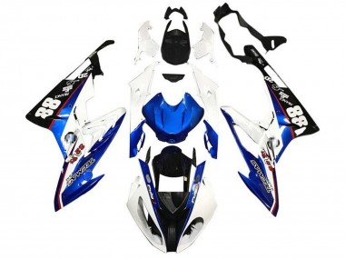 Affordable 2017-2018 BMW S1000RR Motorcycle Fairings - White Blue Black Australia