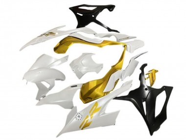 Affordable 2019-2022 BMW S1000RR Motorcycle Fairings - White Gold Matte Black Australia
