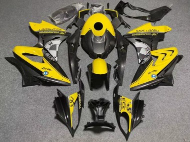Affordable 2019-2022 BMW S1000RR Motorcycle Fairings - Yellow Faux Carbon Fiber Australia
