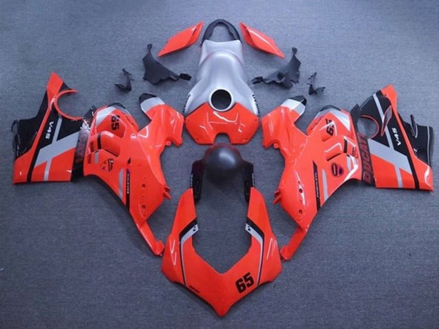 2020-2021 Ducati Panigale V4 V4S Motorcycle Fairings - Silver Red Matte Black Stripe 65 Australia