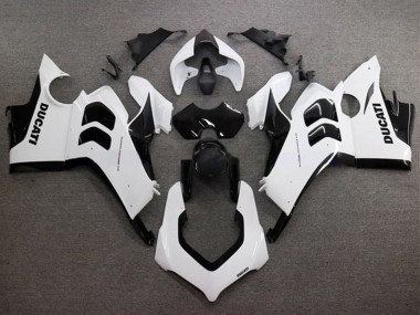 Affordable 2020-2021 Ducati Panigale V4 V4S Motorcycle Fairings - Glossy White Glossy Black Australia